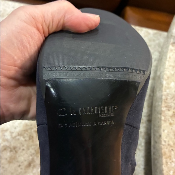 NWT La Canadienne Joanie Navy Suede Boots Size 9 - Picture 4 of 6